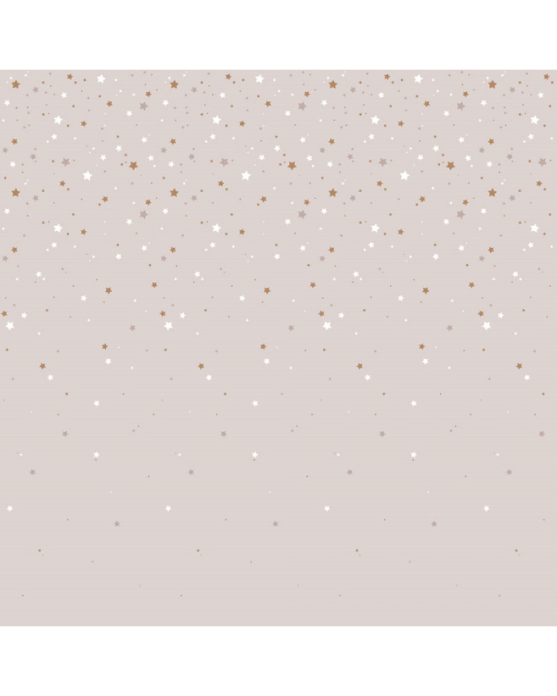 Papier peint petites étoiles fond rose poudré