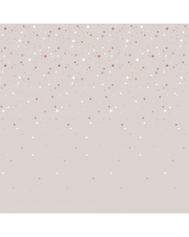 Papier peint petites étoiles fond rose poudré
