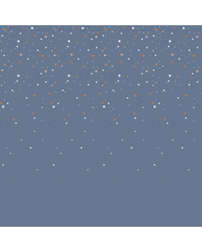 Papier peint enfant petites étoiles fond bleu
