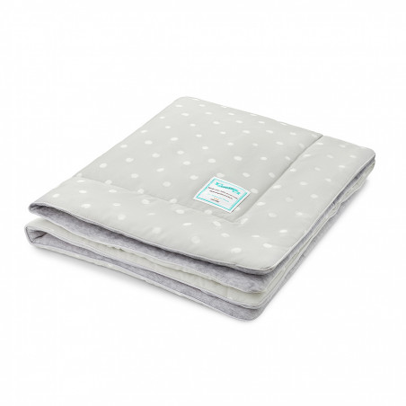 Couverture chaude grise à pois