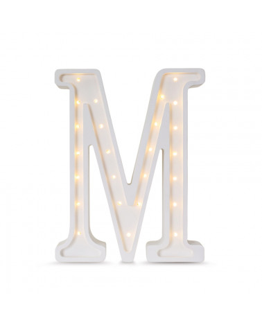 Lampe veilleuse en bois lettre M