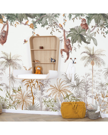 Papier peint panoramique les singes UTAN - Lilipinso