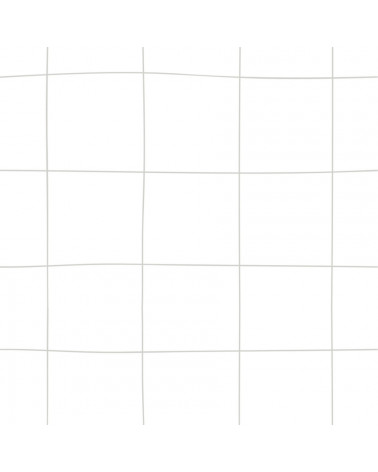 Papier peint enfant grands carreaux irréguliers blancs