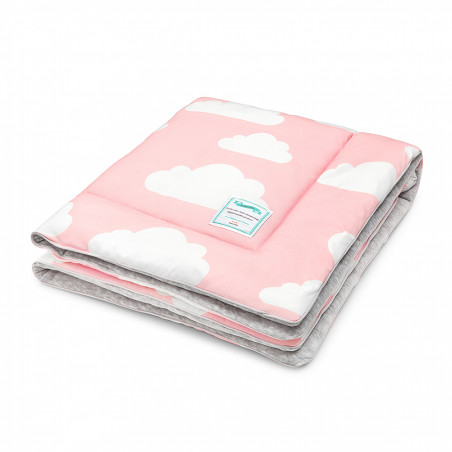 Couverture chaude rose nuages