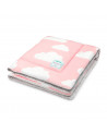 Couverture chaude rose nuages