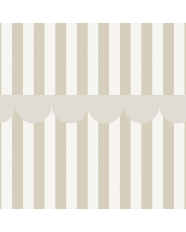 échantillon papier peint à rayures - beige et blanc