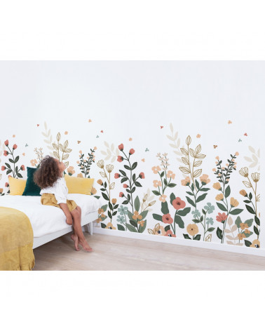 Papier peint enfant Bloem fleurs du printemps - Lilipinso