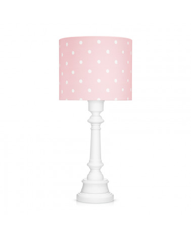 Lampe à poser pois rose
