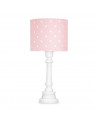 Lampe à poser pois rose