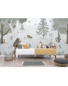 Papier peint enfant KHARU Forêt et animaux - Lilipinso