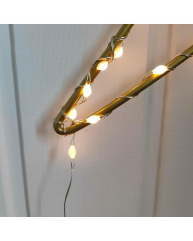 Lampe guirlande dorée LED hirondelle