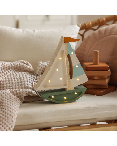 Mini veilleuse en bois - voilier olive tree