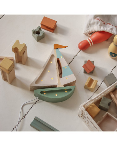 Mini veilleuse en bois - voilier olive tree