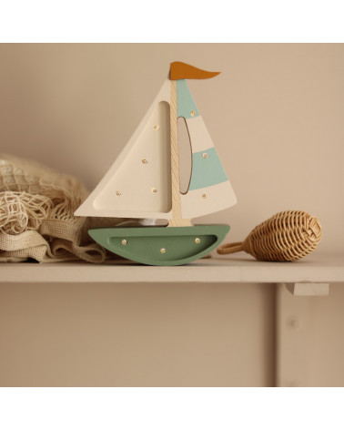 Mini veilleuse en bois - voilier olive tree