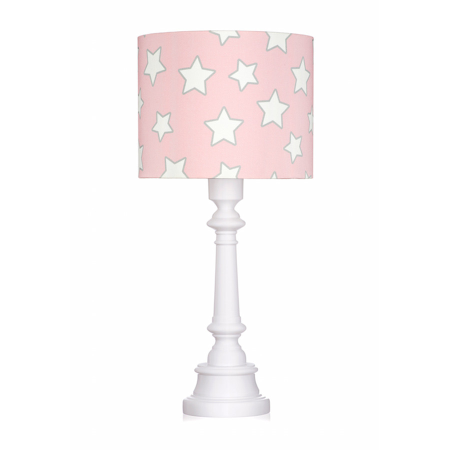 Lampe à poser étoiles rose