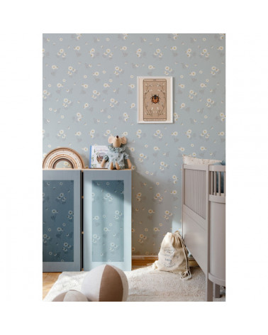 Papier peint enfant Camomilla Bleu