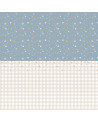 Papier peint enfant Boho meadow blue and check