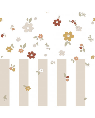 Papier peint enfant Boho meadow and stripes