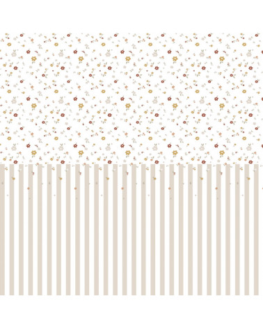 Papier peint enfant Boho meadow and stripes