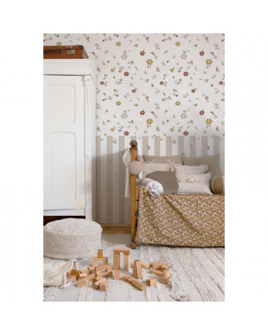 Papier peint enfant Boho meadow and stripes
