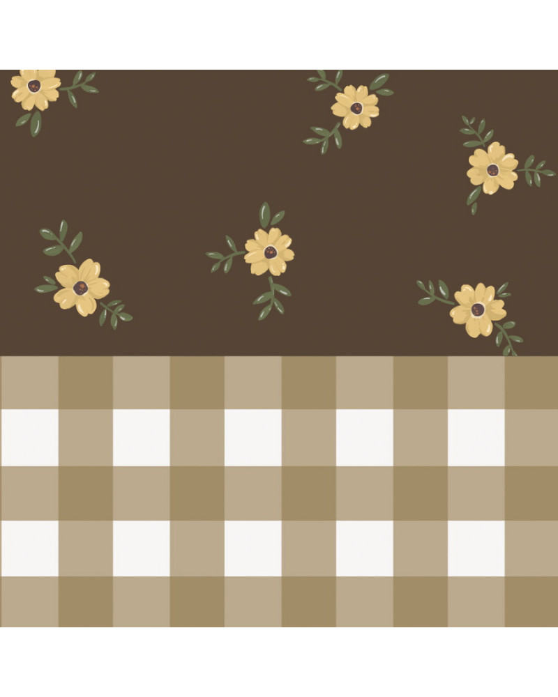 Papier peint enfant Rustic garden marron