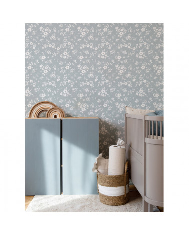 Papier peint enfant lace meadow blue