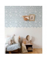 Papier peint enfant lace meadow blue and milky
