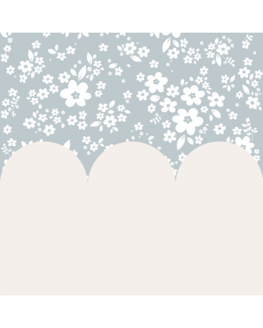 Papier peint enfant lace meadow blue and milky