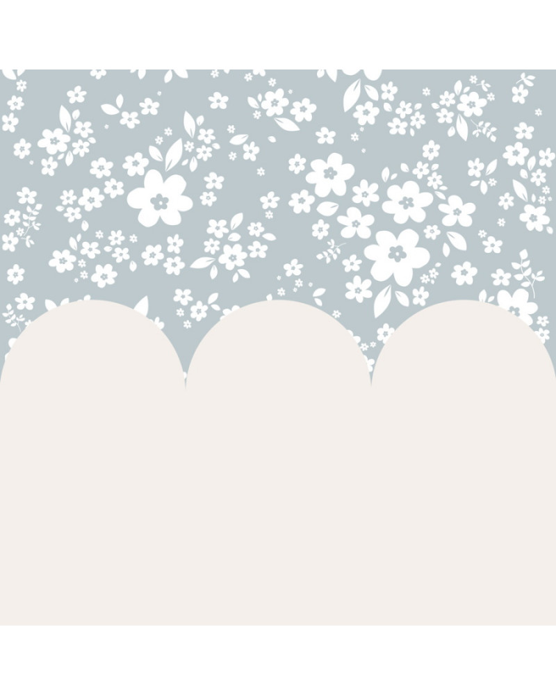 Papier peint enfant lace meadow blue and milky