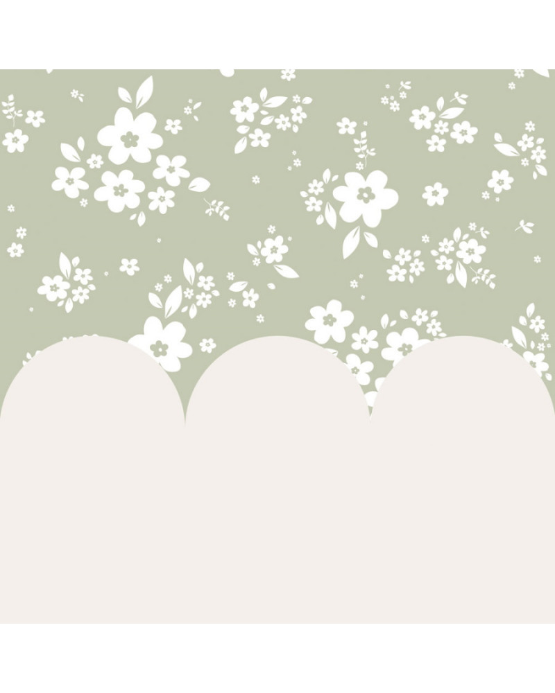 Papier peint enfant lace meadow green and milky