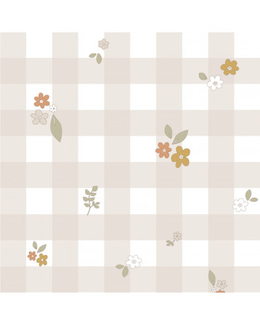 Papier peint enfant Boho check