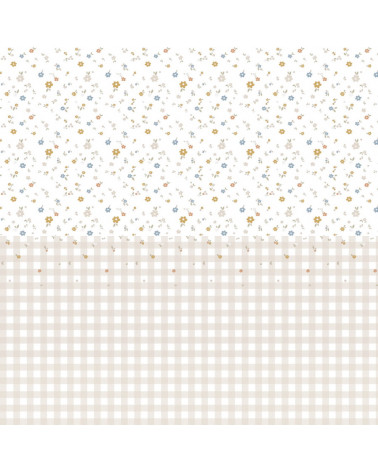 Papier peint enfant Boho meadow and check