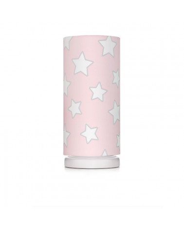 lampe de chevet tube étoiles rose