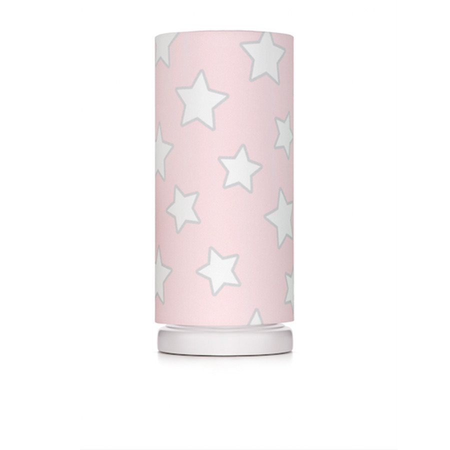 lampe de chevet tube étoiles rose