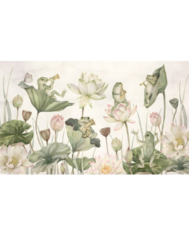 Papier peint panoramique water lily orchestra - Kikki belle