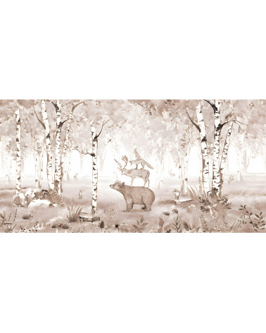 Papier peint enfant Bear King - Brown