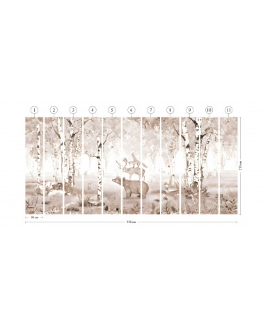 Papier peint enfant Bear King - Brown