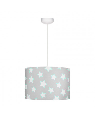 suspension gris motif étoiles