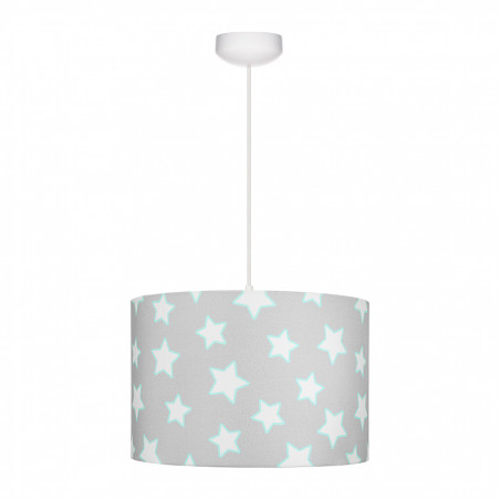 suspension gris motif étoiles