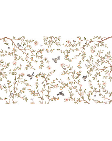 Papier peint enfant Summer roses - Kikki Belle