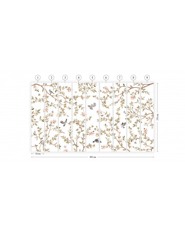 Papier peint enfant Summer roses - Kikki Belle