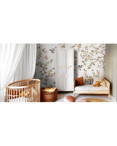 Papier peint enfant Summer roses - Kikki Belle