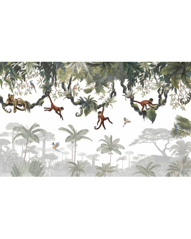 Papier peint enfant Cheeky Monkeys - Kikki Belle