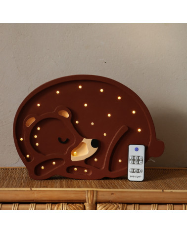 Lampe veilleuse en bois Ours