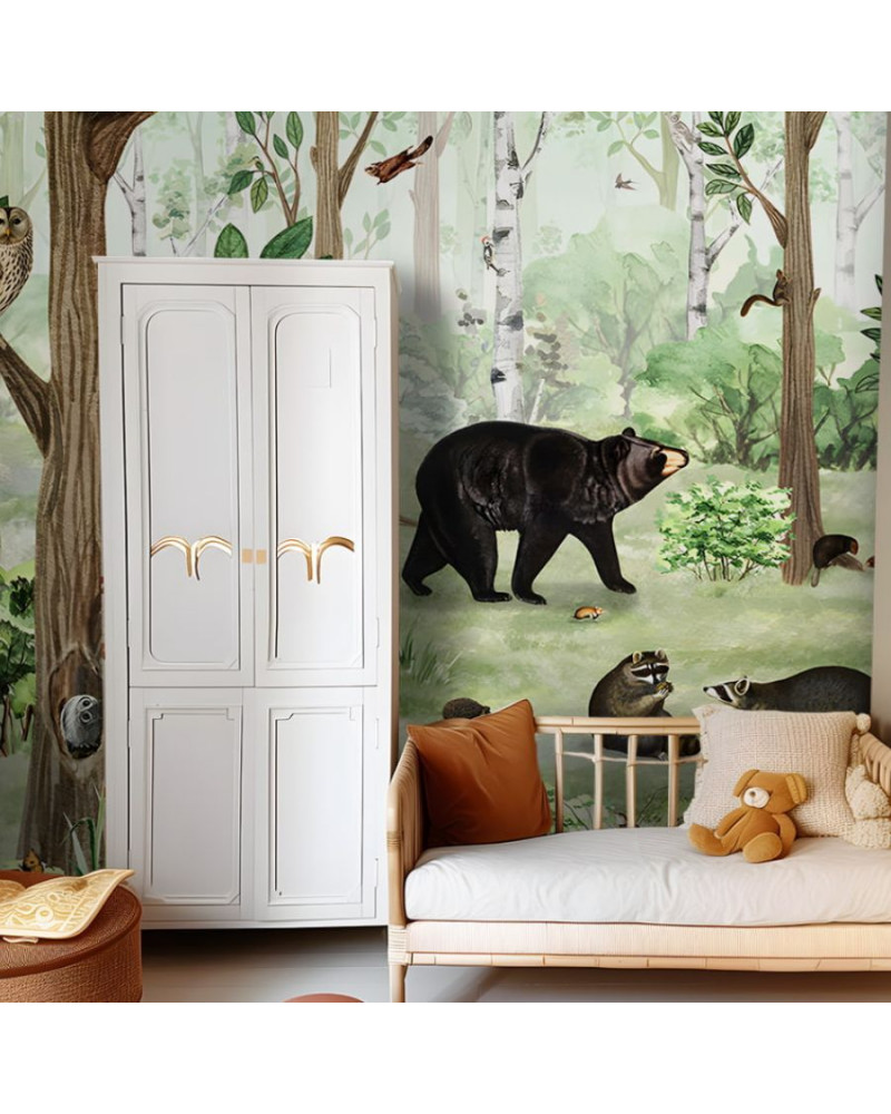 Papier peint enfant Forest Lookbook Kikki belle