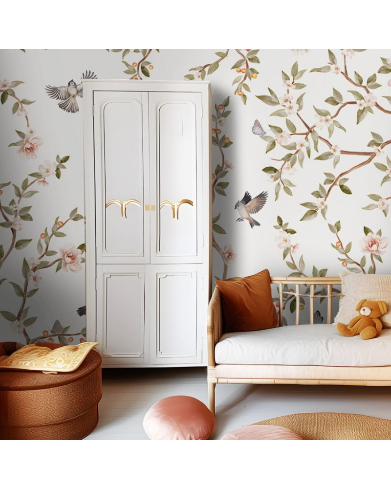 Papier peint enfant Summer roses - Kikki Belle