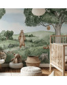 Papier peint enfant Bears and Bees - Kikki Belle