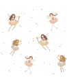 Papier peint enfant petites fées - fond blanc