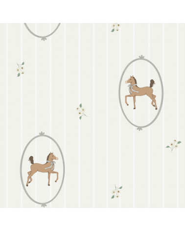 Papier peint enfant - Cheval à bascule