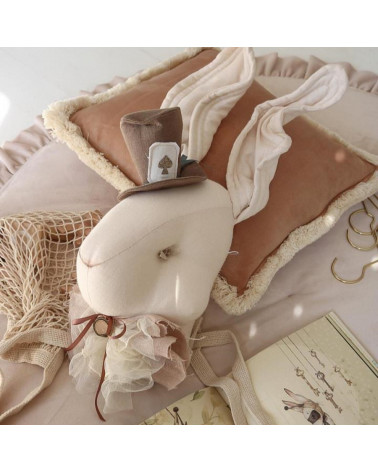 Trophée Lapin en lin beige - M. Hatter